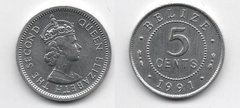 Belize - 5 Cents 1991 - aUNC