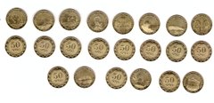 Armenia - set 11 coins x 50 Dram 2012 - regions - UNC