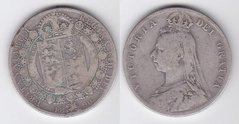 Великобританія - ​​Half Crown 1890 - срібло - VF-
