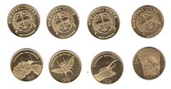Fantasy - Sumatera Utara - набор 4 монеты x 500 Rupiah 2018 - 2019 - Жуки / Beetles - UNC