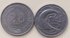 Сингапур - 20 Cents 1969 - VF