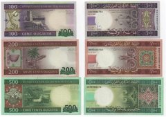 Мавританія - набір 3 банкноти 100 200 500 Ouguiya 2013 - 2015 - UNC