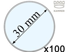 3517 - Капсула Standart Стандартная для монеты - 30 мм - Упаковка 100 штук - 2021 Kammer