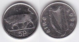 Ireland - 5 Pence 2000 - VF