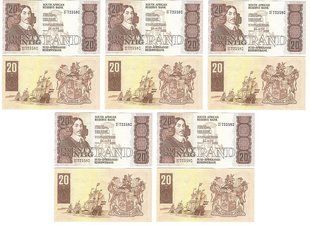ПАР / Південна Африка - 5 шт х 50 Rand 2010 - Pick 130b - UNC