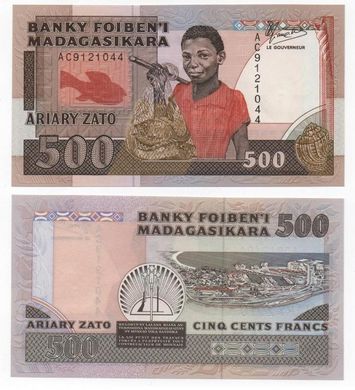 Мадагаскар - 500 Francs 1988 - 1993 - P. 71a - UNC