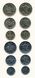 Свазиленд / Эсватини - 5 шт х набор 6 монет 10 20 50 Cents 1 2 5 Emalangeni 2018 - 2021 - UNC