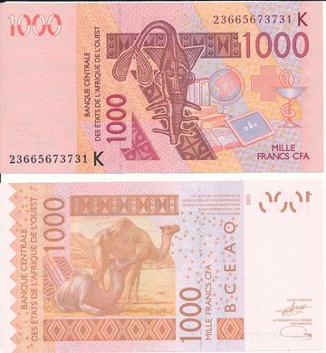 Західна Африка / Сенегал - 1000 Francs 2023 - letter K - UNC