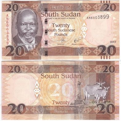 South Sudan - 5 pcs x 20 Pounds 2017 - P. 13c - UNC