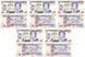 Белиз - 5 шт х 2 Dollars 2002 - P. 60b - UNC