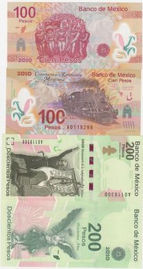 Mexico - 100 + 200 Pesos 2008 - 2010 - commemorative - UNC