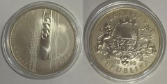 Latvia - 1 Lat 2005 - Bobsleigh Dedicated to the 2006 Torino Olympic - silver Ag. 925 - UNC