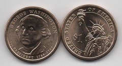 США - 1 Dollar 2007 - P - Джордж Вашингтон 1-й президент - UNC