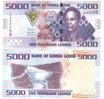Сьерра-Леоне - 5000 Leones 2018 - UNC