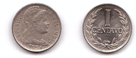 Colombia - 1 Centavo 1952 - 1958 - XF