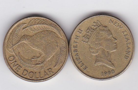 Новая Зеландия - 1 Dollar 1990 - Елизавета II - VF