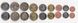 Malawi - #3 - 5 pcs x set 9 coins 1 2 5 10 20 50 Tambala 1 5 10 Kwacha 1996 - 2006 - UNC