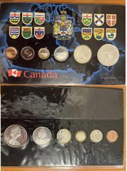 Канада - набір 6 монет 1 5 ( 10 25 50 Cents 1 Dollar срібло ) 1967 - в буклеті - UNC / aUNC