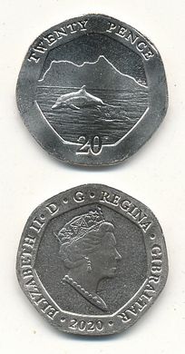 Gibraltar - 20 Pence 2020 - s. AA - comm. - UNC