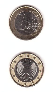 Germany - 5 pcs х 1 Euro 2004 - F - UNC
