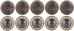 Німеччина - 5 шт х 1 Euro 2004 - F - UNC