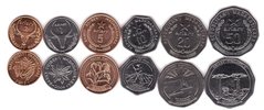 Madagascar - set 6 coins 1 2 5 10 20 50 Ariary 1996 - 2016 - UNC