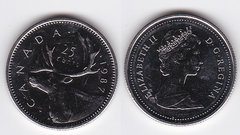 Канада - 25 Cents 1987 - aUNC