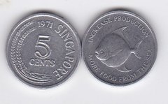 Сингапур - 5 Cents 1971 - XF