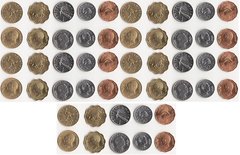 Tanzania - 5 pcs x set 5 coins 5 10 20 50 Senti 1 Shiling 1977 - 1992 - UNC