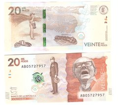Colombia - 20000 Pesos 2015 - P. 461a - UNC