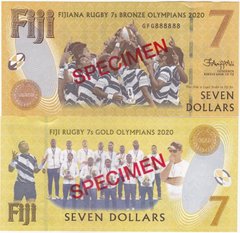 Фиджи - 7 Dollars 2022 - P. 122s - Specimen - UNC