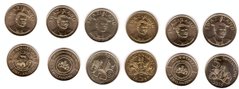 Swaziland - set 6 coins x 5 Emalangeni 1999 - 2018 - comm. - UNC
