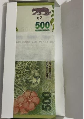 Аргентина - 100 шт х 500 Pesos 2016 ( 2024 ) - Pick 365(3) - пачка - UNC