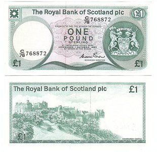 Шотландия - 1 Pound 1983 - Royal Bank of Scotland - P. 341b - UNC