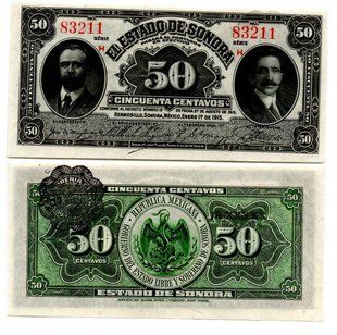 Мексика - 50 Centavos 1915 - P. S1070 - XF