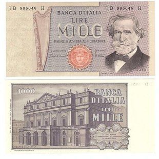 Італія - ​​1000 Lire 1980 - P. 101g - signatures: Ciampi & Stevani - UNC