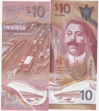 Barbados - 10 Dollars 2022 - Polymer - aUNC