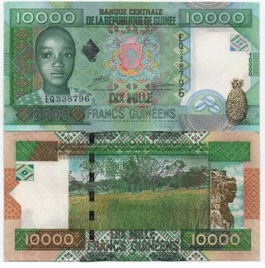 Гвінея - 10000 Francs 2008 - P. 42b - aUNC