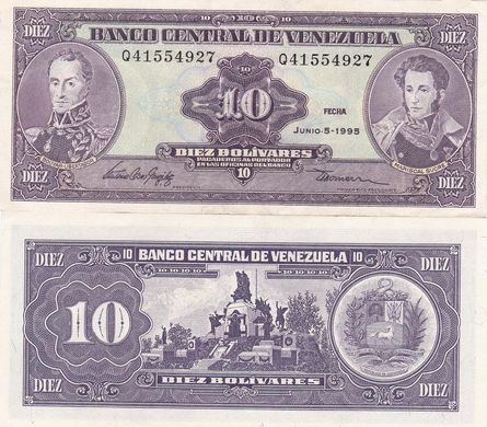 Venezuela - 10 Bolivares 1995 - P. 61d - UNC