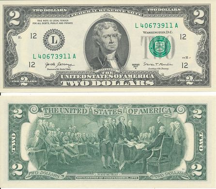 USA - 2 Dollars 2017 - A - UNC