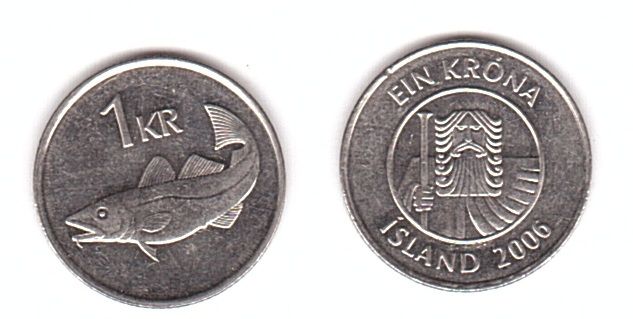 Ісландія - 5 шт. X 1 Kronur 2006 - XF