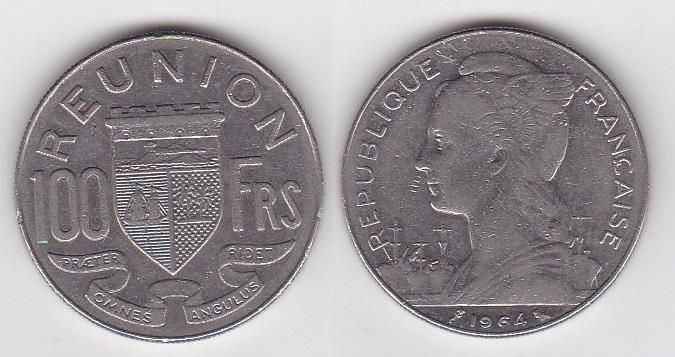 Реюньон - 100 Francs 1964 - VF