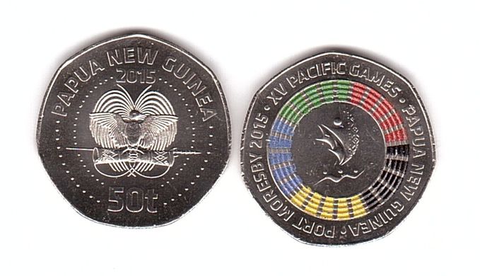 Papua New Guinea - 5 pcs x 50 Toea 2015 - comm. - color - UNC