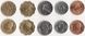 Танзанія - 5 шт х набір 5 монет 5 10 20 50 Senti 1 Shiling 1977 - 1992 - UNC