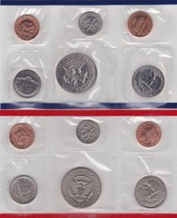 USA - mint set 10 coins 1 1 Dime 1 1 5 5 Cents 1/4 1/4 1/2 1/2 Dollar + 2 token 1986 - P - D - UNC