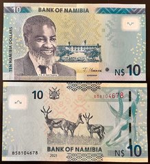 Namibia - 10 Dollars 2021 - UNC
