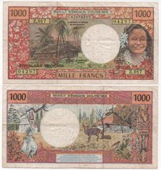 French Pacific Terr. - 1000 Francs 1992 - 2013 - Pick 2b - F