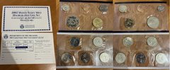 США - набор 10 монет 1 Cent 5 Cents 1 Dime 50 (1/2) Cents 1 Dollar + 25 Cents ( 5 шт ) 2002 - P - Philadelphia - Blue - UNC