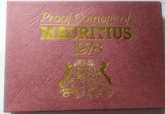 Mauritius - set 7 coins 1 2 5 10 Cents 1/4 1/2 1 Rupee 1978 - in a case - Proof / UNC