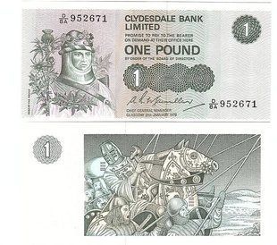 Шотландия - 1 Pound 1979 - Clydesdale Bank - P. 204c - UNC